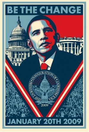 barack obama poster change. To celebrate Barack Obama#39;s