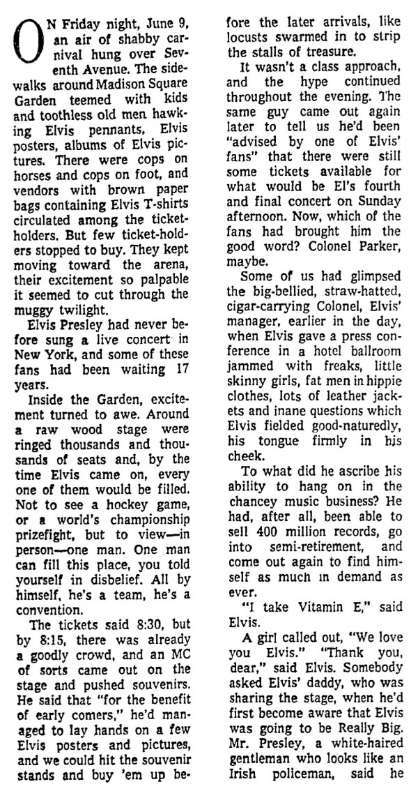 Elvis New York Times Excerpt