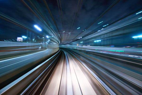 Motion Blur from a Tokyo Monorail